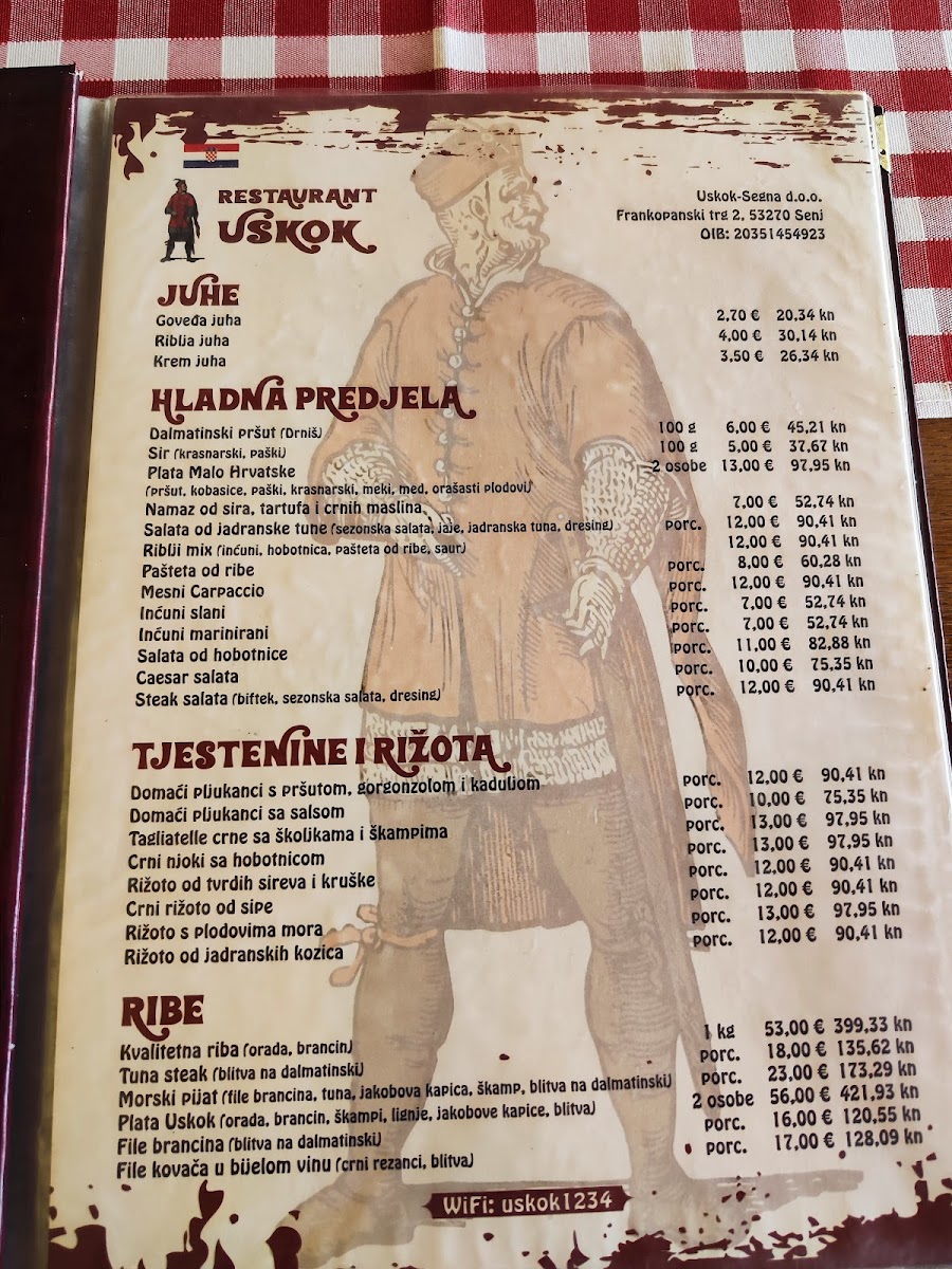 Restaurant Uskok Menu - Image 2